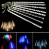 8pcs set Snowfall LED Strip Light Christmas Rain tube Meteor Shower Rain LED Light Tubes EU US UK AU Plug AC 100V-240V246v