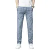 Jeans da uomo 2023 Marca Top Classic Style Uomo Primavera Estate Business Casual Pantaloni da uomo in cotone elasticizzato blu chiaro 230715