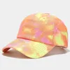 Cappellini da baseball Uomo Donna Tie Dye Berretto da baseball Gioventù Cappelli colorati regolabili in cotone per papà Lavati in bianco