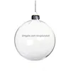 Decorações de Natal Soprando Bolas Transparente Oco Vidro Transparente Bola Enfeite De Festa Reutilizável Criativo Com Tamanho Diferente 1 Dh2Od