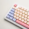 キーボード132キーマーシュマロXDAキーキャップメカニカルキーボード染料昇華PBTキーキャップピンクパープルイエローキーキャップXDAプロファイル230715