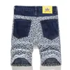 Mesh Jeans Denim Shorts Hommes Broderie Suprior Summer Designer Rétro Grande Taille Pantalons courts Pantalons