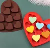 Silicone Cake Mould 10 Lattices Heart Shaped Chocolate Mould Baking DIY JL1572