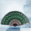 Party Favor Sequins Dancing Fan Creative Design Peacock Folding Hand Fans Women Stage Performance Prop Mti Color 1 8ZQ C RC Drop Del Dhtli