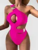 Costumi da bagno da donna Sexy asimmetrico Monospalla Cut Out Costume da bagno da donna Monokini femminile imbottito Costume da bagno da bagno Swim