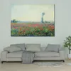 Fine Art Toile Peinture Coquelicot Champ Fabriqué À La Main Claude Monet Reproduction Oeuvre Décor À La Maison