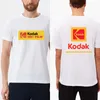 Męskie koszulki Summer Wild Kodak Print Shirt Men Men Women High Quality Cotton Company T-shirts Ogniarne Korea Style w stylu retro streetwear