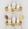 Bathroom Shelves Corner Shelf Wall Mounted Bathroom Shelf Brushed Gold Aluminum Bath Shower Shelf Bath Shampoo Holder Corner shelf 230714