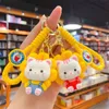 Fashion blogger designer jewelr New Sunflower Bear Cat Silicone Jewelry Keychain mobile phone Keychains Lanyards KeyRings wholesale YS182