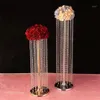 Décoration de fête Supports de fleurs en cristal Lustre en acrylique Vase de mariage Table d'événement Pièce maîtresse Route Lead 14052884
