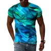 Nouveau 3D Graffiti Hip Hop Harajuku Ptinted Hommes T-shirts D'été Mode Casual Street Style Tee Tendance Personnalité À Manches Courtes Tops