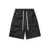 Shorts para trabalho, marca da moda masculina de verão, fino e solto, calça casual de cinco peças, shorts de secagem rápida de seda geladaft3lvpib