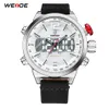 WEIDE Casual Model Digital Multiple Time Zone Alarm Military Chronograph Auto Date LED Display Quartz watch Relogio Masculino240D