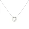Strands Strings Jewelry Ins-Style U-förmige Titanstahl-Halskette für Damen, leichte Luxus-Nische, 18 Karat Gold, hufeisenförmige Anhänger-Schlüsselbeinkette