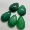 Pendant Necklaces Green Agate Stone Water Drop For Diy Jewelry Women Accessories Necklace With Stones Big Female 5pc Amulet Charms