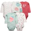 Rompers Spring and Autumn Baby Skin-Tight Garment 3/4/5長袖の男の子と女の子の服100％コットン生まれの赤ちゃん '0-24ヶ月の赤ちゃんジャンプスーツ230714