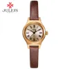 Julius Watch For Women JA-964 2017 Nowa wiosenna edycja limitowana czarna brązowa biała skórzana skórzana designerska zegar Montre femme283m