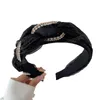 Mode Hoofdband Voor Vrouwen Handgemaakte Gevlochten Tulband Shining Strass Ster Haarband Casual Haaraccessoires