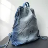 Bolsa de ombro designer 22 mochila 34 cm mochila 10A mochila jeans com caixa C018