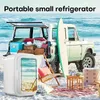 Mini lodówka, 4 Lite AC/DC Przenośna termoelektryczna chłodnica i cieplejsze lodówki na prezent świąteczny, pielęgnację skóry, napoje, jedzenie, dom, biuro i samochód, biwak, piknik