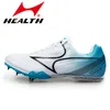 Sapatos de Segurança Saudáveis e Respiráveis Atletismo Masculino Sprint Spikes Profissional Comprimento Total Meia Distância Competição Três Saltos Salto em Altura Sapato 230714