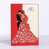 Greeting Cards 50pcs Bride And Groom Laser Cut Wedding Invitation Cards Elegant Luxury Greeting Cards Printing Wedding Decor Party Supplies 230714