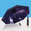 Guarda-chuvas Grande forte guarda-chuva totalmente automático anti-uv guarda-sol dobrável sol chuva bolso à prova de vento para navio da gota