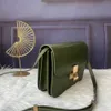 2023 High Sales Boutique Cowhide Women's Bag Green Personalized Trendy Appearance Single Shoulder Crossbody Bag Gold Buckle Casual Fashion Style Free Shipping