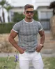 Herren T-Shirts Sommer Casual Mode T-Shirt Männer Fitnessstudios Fitness Kurzarm T-Shirt Männlich Bodybuilding Workout T-Shirts Tops Kleidung Männer Bekleidung L230715