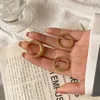 Joias da moda banhado a ouro 18 K anéis de corda torcido joias femininas em aço inoxidável Croissant nó torcido anel de dedo para mulheres