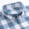 Men s T Shirts Large Size 8XL 7XL Oxford Plaid Shirt For Male Long Sleeve High Quality Pure Cotton Soft Comfort Slim Fit Man Dress Shirts 230715