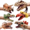 Puppets Dino Gloves Toys Rubber Soft Plastic Hand Puppet Figure Toys Dinosaur Hand Puppet Battle Gloves for Boys Kids Gift Halloween Toy 230714