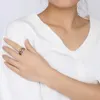 Triple anneau roulant imbriqué femmes filles-anneaux croisés empilables en acier inoxydable anneau de promesse minimaliste pour Couple amoureux