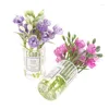 Vasen Mini Blumenflasche Windspiele Stil Dekor Glasvase zum Aufhängen mit Heimpflanze Puppenhaus Miniatur