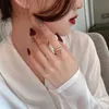 Atacado anéis de designer de aço inoxidável banhado a ouro cristal anel de diamante redimensionável luxo feminino jóias decoração de dedo