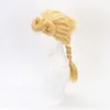 Giorno giovanna wig jojo bisarre äventyr cosplay gyllene flätade överdimensionerade curls halloween party roll play cap y0913287v