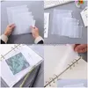 Filing Supplies Clear Binders Pockets A5 A6 A7 Zipper Binder Pouch 6 Holes Pvc Loose Leaf Bag Document Bags For Notebooks Documents Dhyhf