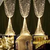 3X3M LED String Kerst Led-verlichting Gordijn Guirlande Fairy Decoratieve Outdoor Indoor Home Bruiloft Decoratie Net Light279S