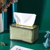 Pudełka na tkanki Serweczki nowoczesne proste domowe pudełko tkanki nordyckie stałe kolor przezroczystą tkankę okładkę sprężynowy ręcznik