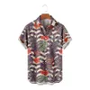 Freizeithemden für Herren Haiian Hemd für Herrenmode, Kokosnussbaum-Obst-Hemd, 3D-Druck, gemütlich, lässig, kurzärmelig, Strand, Übergröße, Kleidung L230715