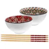 Bowls Ceramic Chopsticks Gift Box Multi-function Soup Bowl Souvenir Bohemian Magnetic Reusable