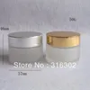 Bezpłatna wysyłka - 50G Frost Glass Cream Jar, szklane pojemniki kosmetyczne opakowanie hurtowe