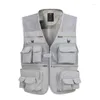 Men's Vests Tactical Vest Men Pographer Waistcoat Mesh Sleeveless Jacket Many Pocket Multi Male With Pockets