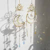 Садовые украшения Lotus Moon Suncatcher Crystal Ball Sun Catchers с аметистыми призмами для окна в закрытом отделении подарок на открытом воздухе подарок