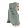 Lenços H120 Meninas Adolescentes Simples Hijab Chapéus Cachecol Muçulmano Lenço de Cabeça Islâmico Chapéu Amira Pull On Headwrap Linda Menina de 10 Anos