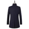 Men's Trench Coats Fashion Leisure Wool Coat Jackets Autumn Winter Cashmere Male Thick Lapel Blends Windbreaker