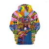 Mannen Hoodies Jumeast Vrede Liefde Hippie Mannen Rits 3D Gedrukt Vintage 90s Anti Oorlog Teken Hooded Sweatshirts Cartoon Drip jeugd Kleding