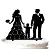 Family Wedding Cake Topper Bride z bukietem i pana młodego z Little Boy 37 Kolor dla opcji 270T