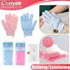 1-4 Uds. Guantes exfoliantes, depurador corporal de nailon, manopla de espuma rica, guantes exfoliantes para ducha, lavado de piel, masaje, SPA, conjunto de accesorios de baño L230704