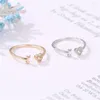 Anneaux de mariage à la mode coeur lettre Zircon pour les femmes mode coréenne j'aime charme doigt bijoux saint valentin cadeaux Couple articles 2023